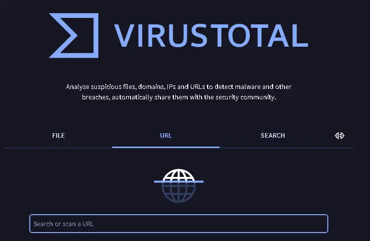 VirusTotal - Verifique se o site é seguro contra vírus, malwares e phishing