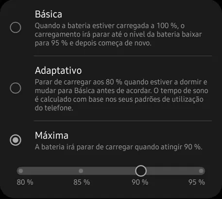 Novas opções de proteção de bateria foram implementadas na One UI 7.